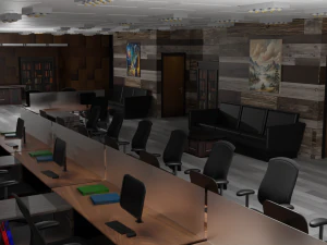 Interno dell'ufficio Modello 3D