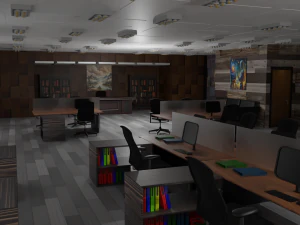 Interno dell'ufficio Modello 3D