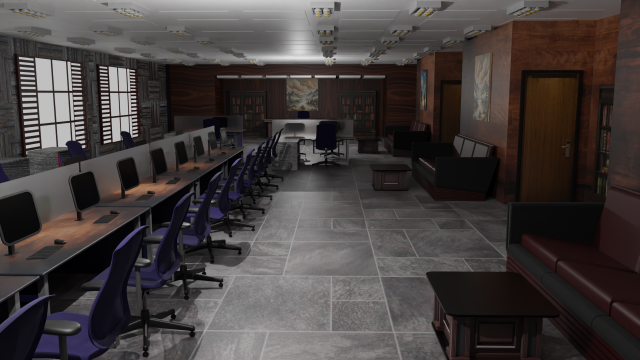 Office interior 3D 模型 .c4d .max .obj .3ds .fbx .stl .blend 