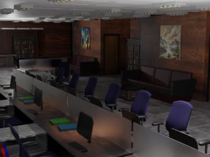 Office interior 3D Model