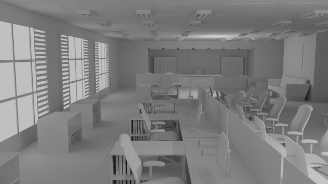 Office Interior No Material 3D-Modell .c4d .max .obj .3ds .fbx .stl .blend 