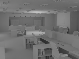 Office Interior No Material 3D-Modell