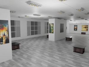 EXHIBITION HALL - art gallery 3D Model