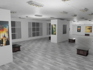 EXHIBITION HALL - art gallery 3D Model
