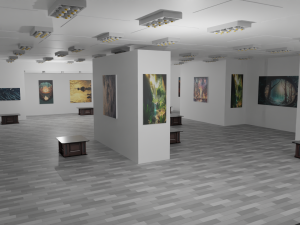 EXHIBITION HALL - art gallery 3D Model