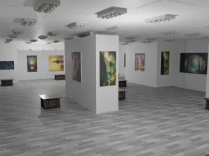 EXHIBITION HALL - art gallery 3D Model