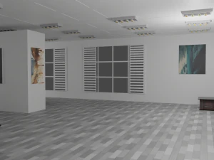 EXHIBITION HALL - art gallery 3D Model