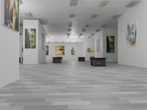EXHIBITION HALL - art gallery 3D Model