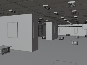 EXHIBITION HALL - art gallery 3D Model