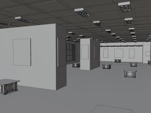 EXHIBITION HALL - art gallery 3D Model