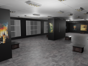 EXHIBITION HALL - art gallery 3D Model