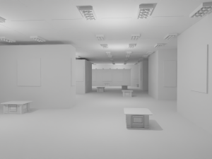 EXHIBITION HALL - No Material 3D Model