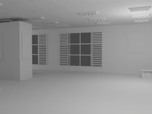 EXHIBITION HALL - No Material 3D Model