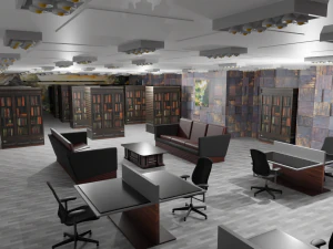 Library Interior 3D Model