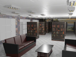 Library Interior 3D Model