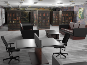 Library Interior Model 3D