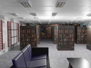 Library Interior 3D Model