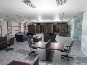 Library Interior 3D Model