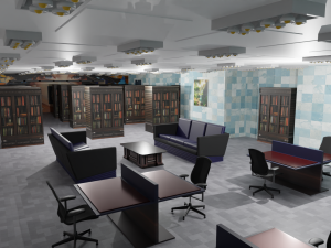 Library Interior 3D Model