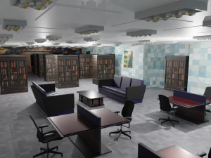 Int&eacute;rieur de la biblioth&egrave;que Modèle 3D
