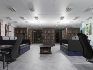 Int&eacute;rieur de la biblioth&egrave;que Modèle 3D