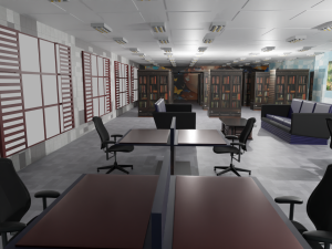 Library Interior 3D Model