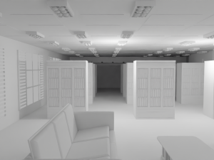 Library Interior No Material Modello 3D