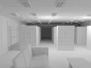Library Interior No Material 3D Model