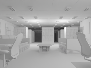 Library Interior No Material Modello 3D
