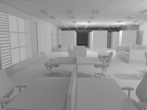 Library Interior No Material Modello 3D