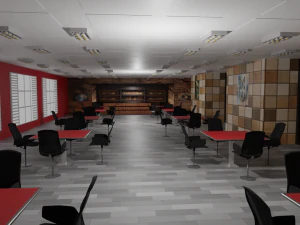 Cafe Interior 3D Model