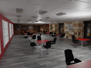 Cafe Interior 3D Model