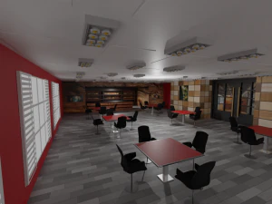Cafe Interior 3D Model