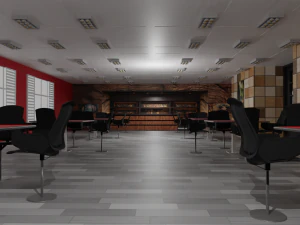 Cafe Interior 3D Model
