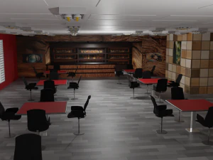Cafe Interior 3D Model