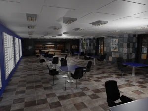 Caf&eacute; Interior Modelo 3D