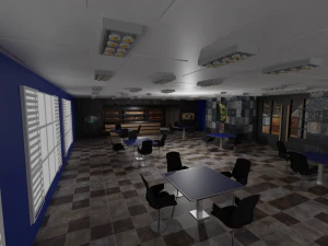Caf&eacute; Interior Modelo 3D