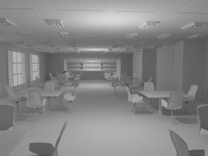 Cafe Interior No Material Modelo 3D