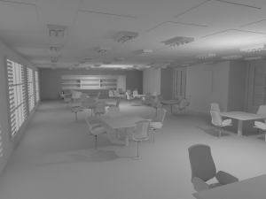 Cafe Interior No Material Modelo 3D