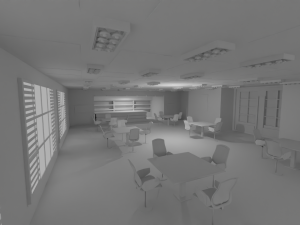 Cafe Interior No Material Modelo 3D