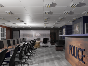 Police Station Modello 3D