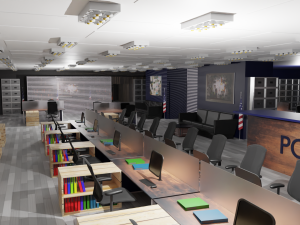 Police Station Modello 3D