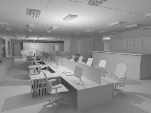 Posterunek policji Brak materiałów Model 3D