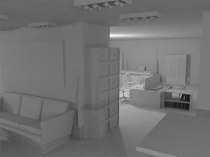 Police Station No Material 3D Model