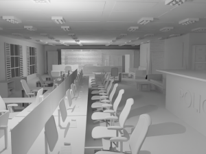 Police Station No Material 3D Model