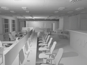 Police Station No Material 3D Model