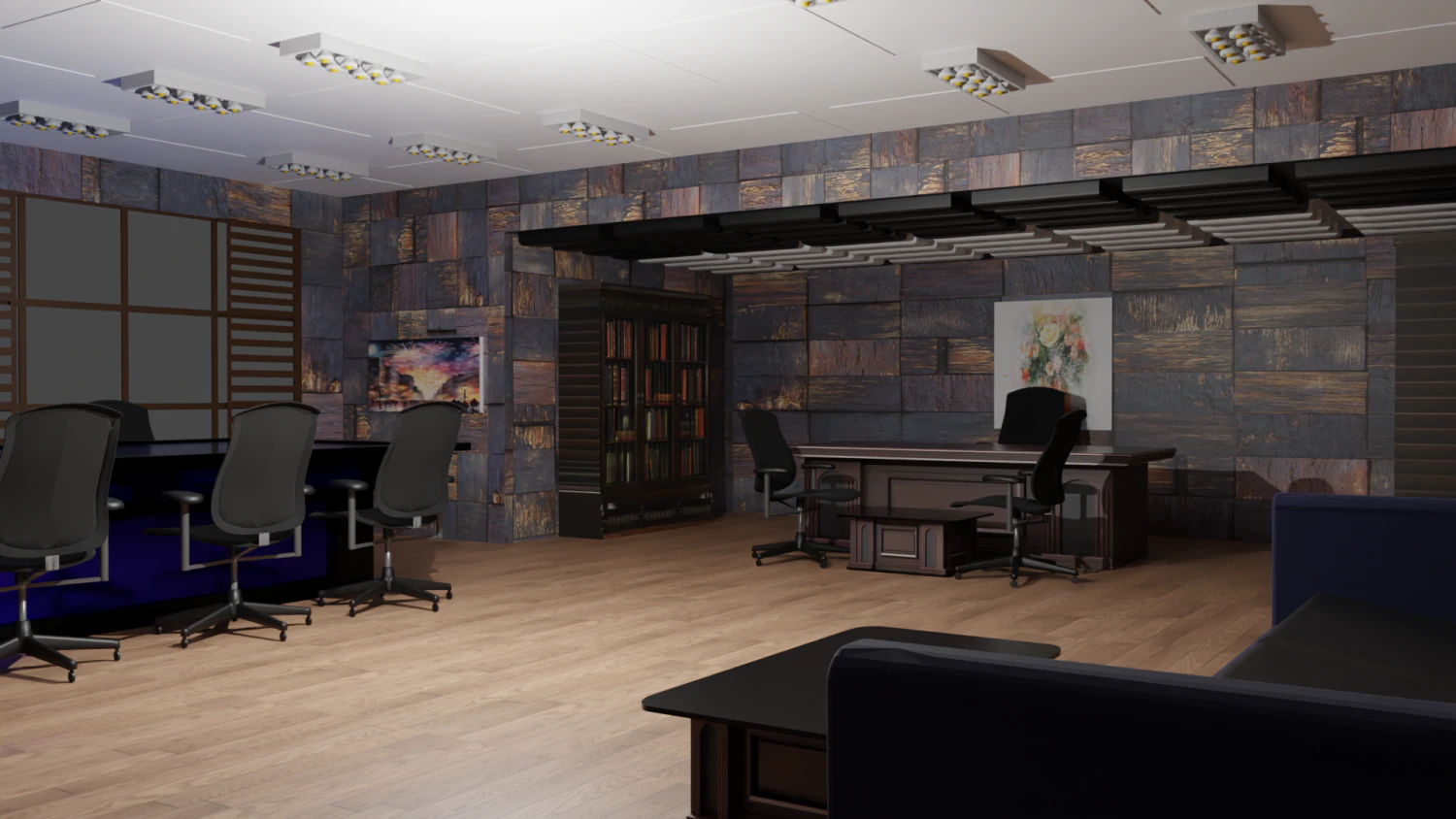 Boss Office 3D Model .c4d .max .obj .3ds .fbx .stl .blend