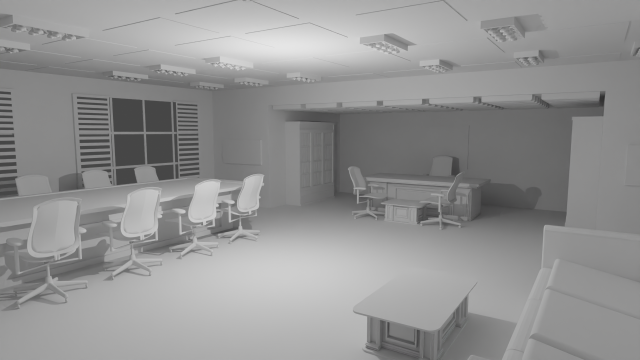 Boss Office No Material 3D Модель .c4d .max .obj .3ds .fbx .stl .blend 