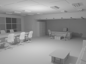 Boss Office No Material Modello 3D