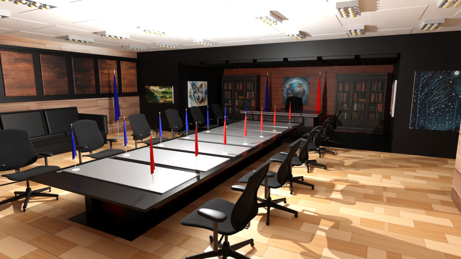 President Office 3D Model .c4d .max .obj .3ds .fbx .stl .blend 